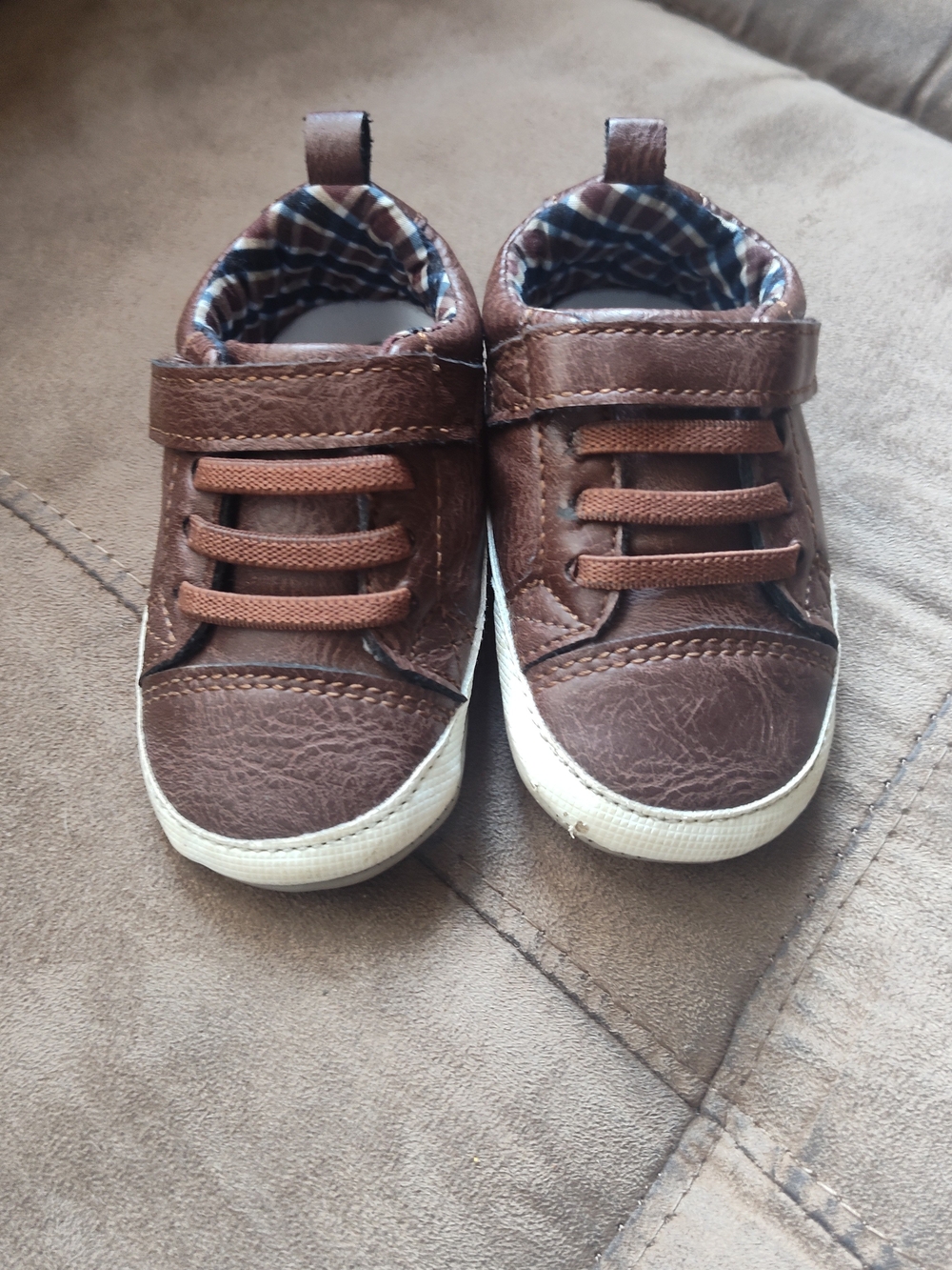 Brown Toddler Casual Sneakers - Classic Comfort, Size 6-12 Months